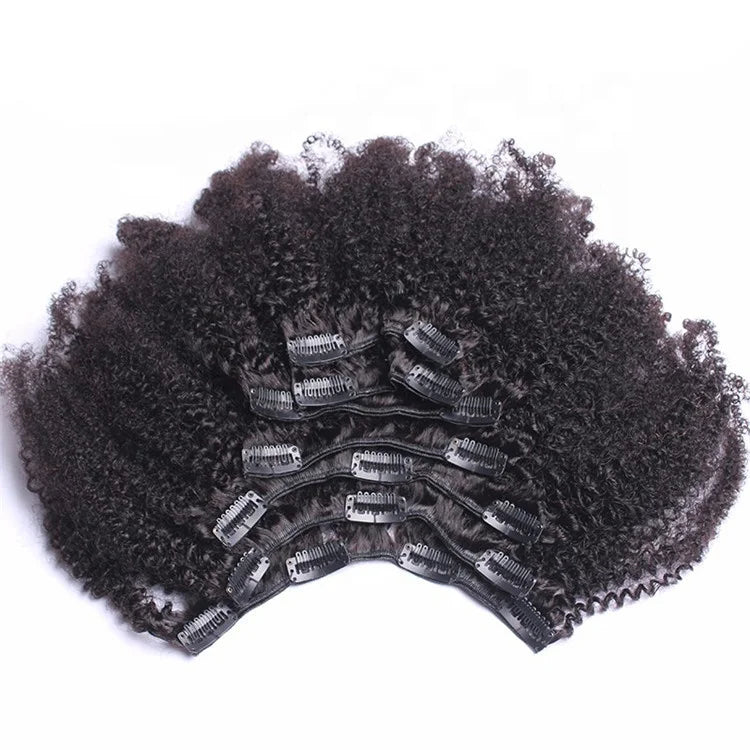 Ready to Ship Texture Customized 100% Human Hair Clip in Hair Extension for Women Hiar