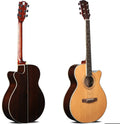 Rosewood 40 Inch Guitar High Gloss Solid Spruce Top Acoustic Guitar