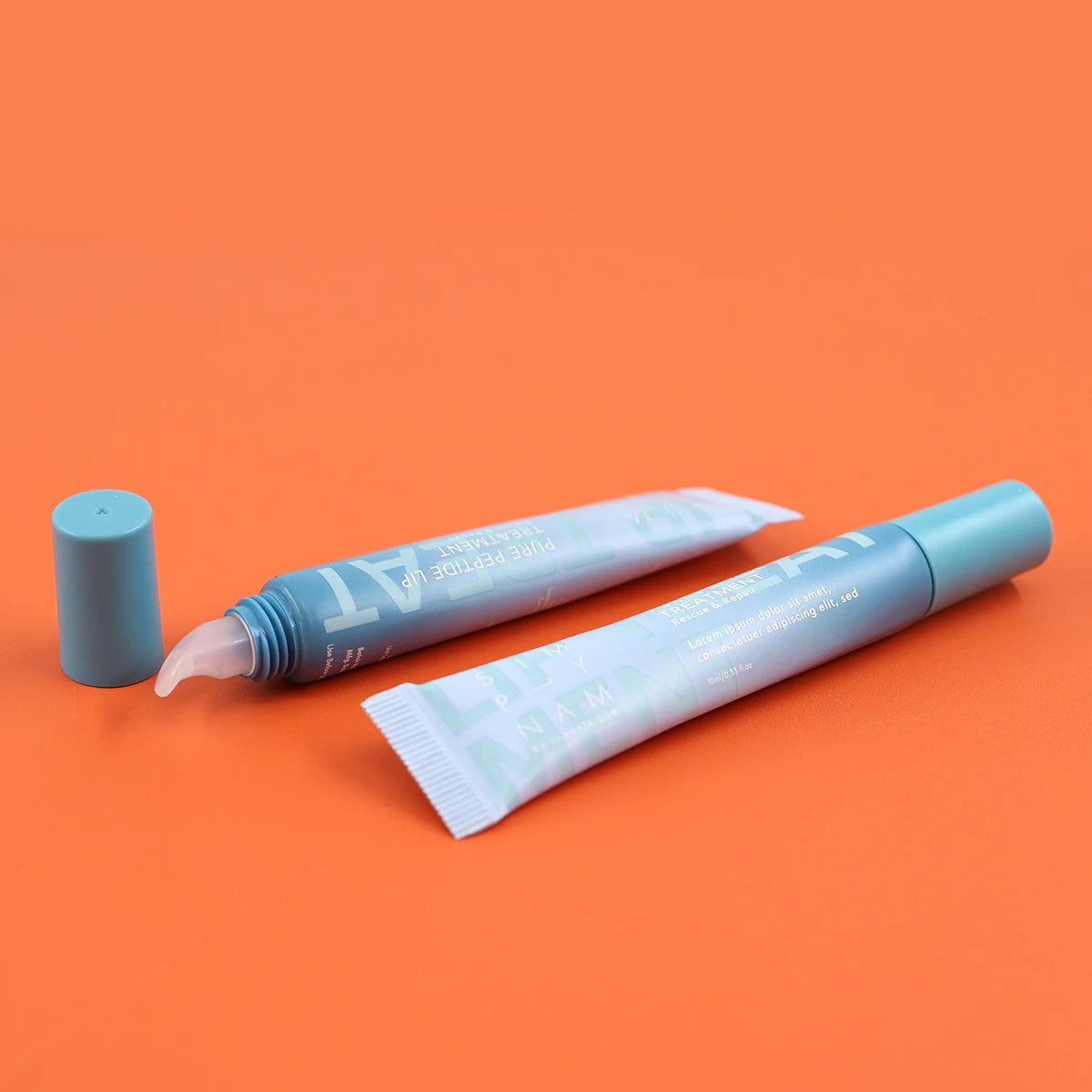 Custom D19mm 15ml 20ml Slim pink Cosmetic Squeeze PE Matte Lip Gloss Tubes Empty Lip Balm  Cosmetic Plastic Tubes Packaging