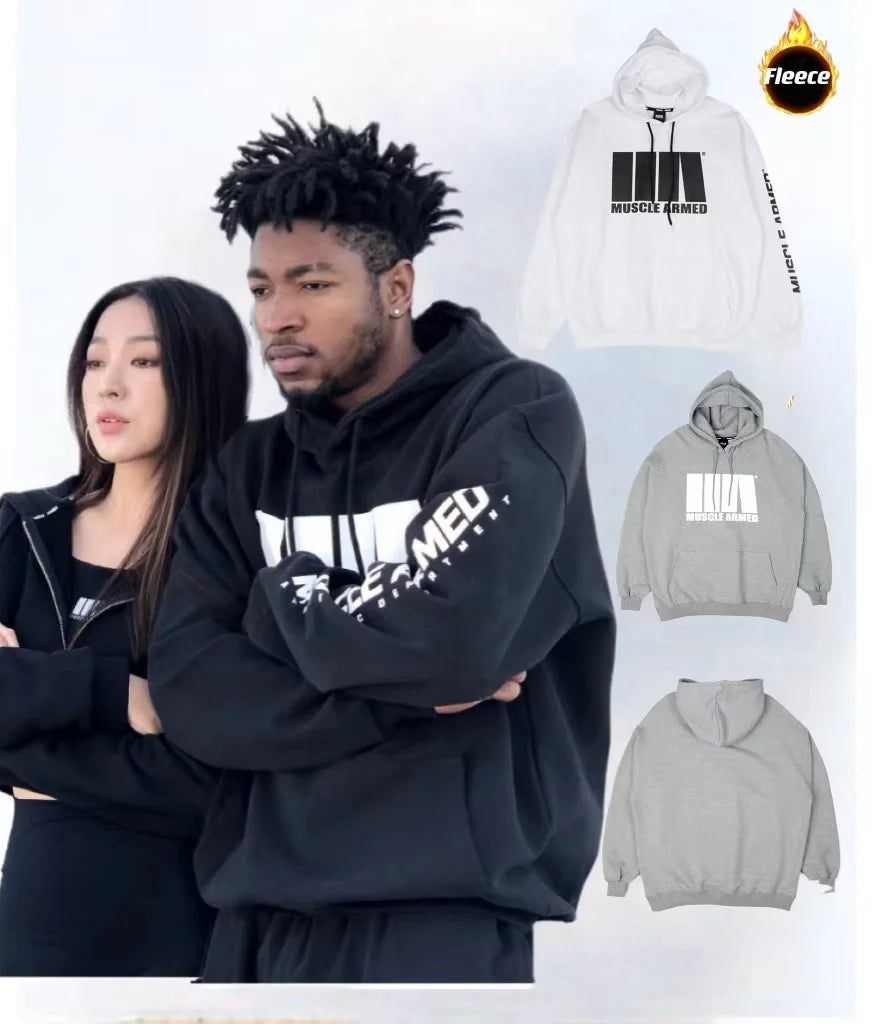 Oversized Pullover Training Fleece Hoodie for Men Custom Logo Cotton Essentials Plus Size Sweatshirt Autumn/Winter Print Pattern