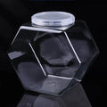 Hexagon 2000ml Transparent Plastic Christmas Candy Jar PP clear Sealable Food Storage Jar Kitchen Container Box Water Leakproof