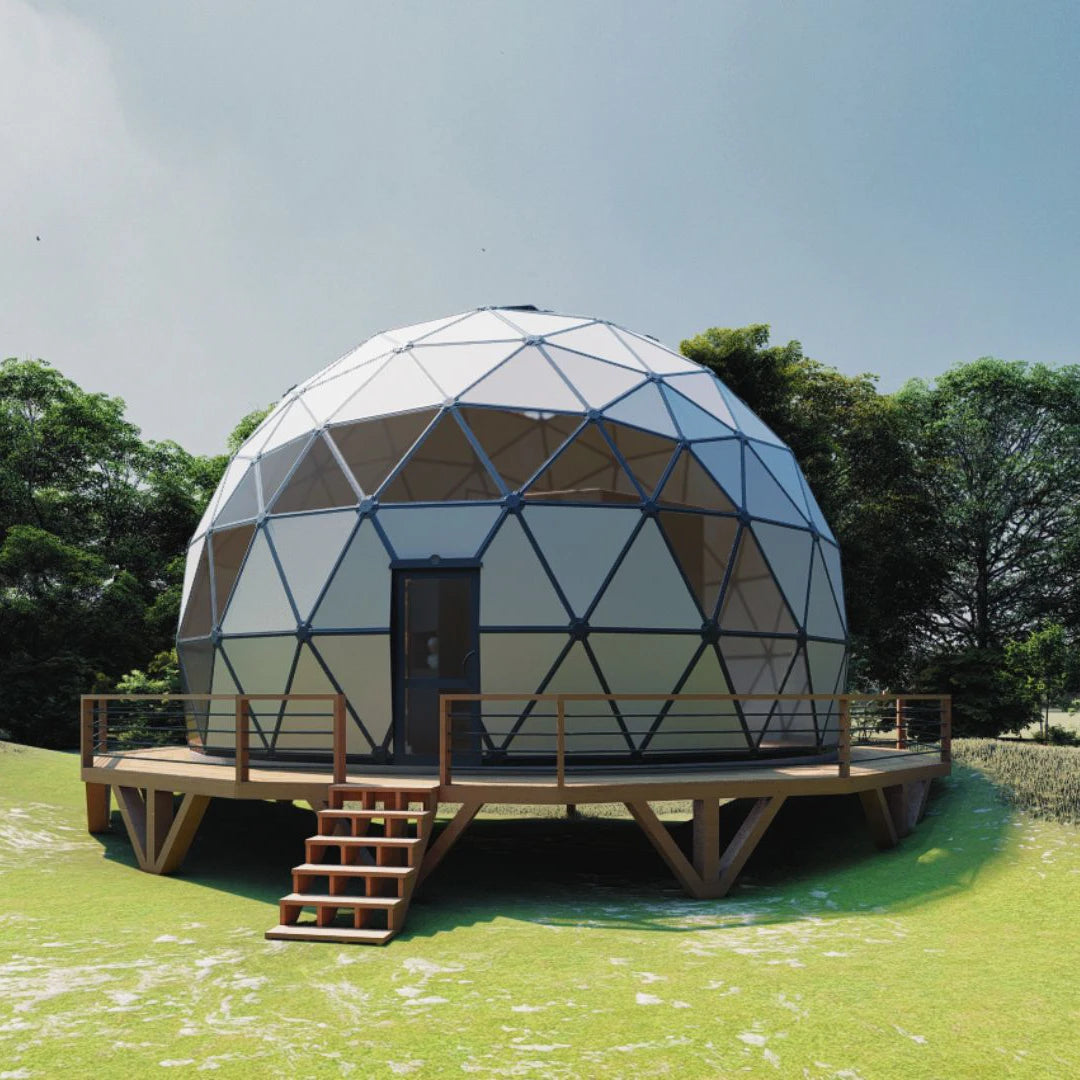 6M Transparent Outdoor Geodesic Dome Tent Stars Glamping