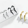 Dainty Chilli Pepper Charm Lucky Italian Horn Huggie Earrings Stainless Steel Women 18k Pvd Gold Minimalist Amulet Horn Earrings