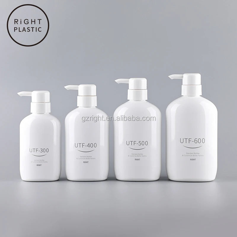 Eco-friendly Lotion Pump Bottle 500ml Shampoo Bottle PET Plastic Shampoo Container Shower Gel Bottle With Good Lotion Pump