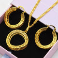 G2309 Wholesale Necklace and Earring Set Gold Plated Jewelry Necklace 24K Dubai Fashion Jewelry Sets