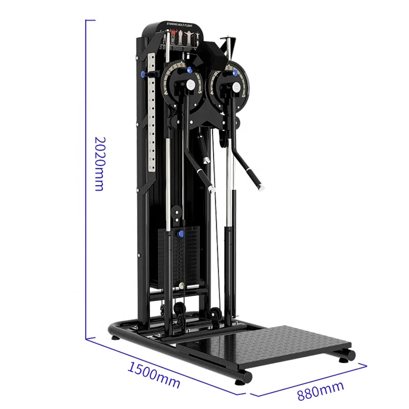 Multi Flight Chest Press Bodybuilding Standing Shoulder Press Pin Load Selection Machine Standing Lateral Raise