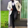 2025 White Elegant Custom Made Groomsmen One Button Groom Tuxedos Shawl Lapel Men Suits Wedding Arket blazer 3 Pieces Sets
