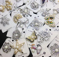Luxury Micro Pave Cubic Zircon Mixed Designs Butterfly Leaves Brooch Pin Exquisite Sparkling CZ Crystal Brooch for Clothes