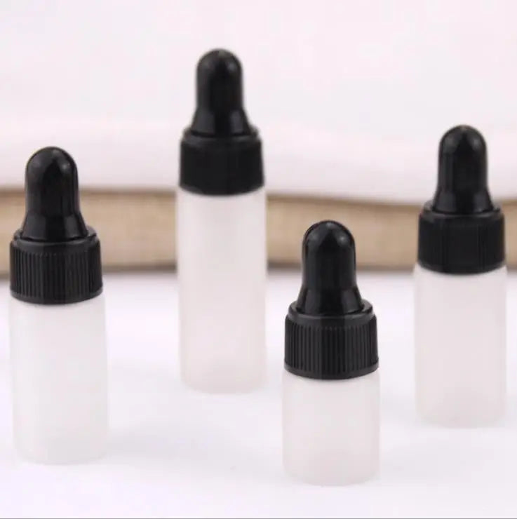 1ml 2ml 3ml 5ml Thin Frosted White Glass Dropper Bottle for Essential Oil/perfume
