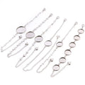 Time Gemstone 12-20mm Inner Diameter Stainless Steel Bracelet Base Multiple Styles DIY Jewelry Jewelry Findings Components