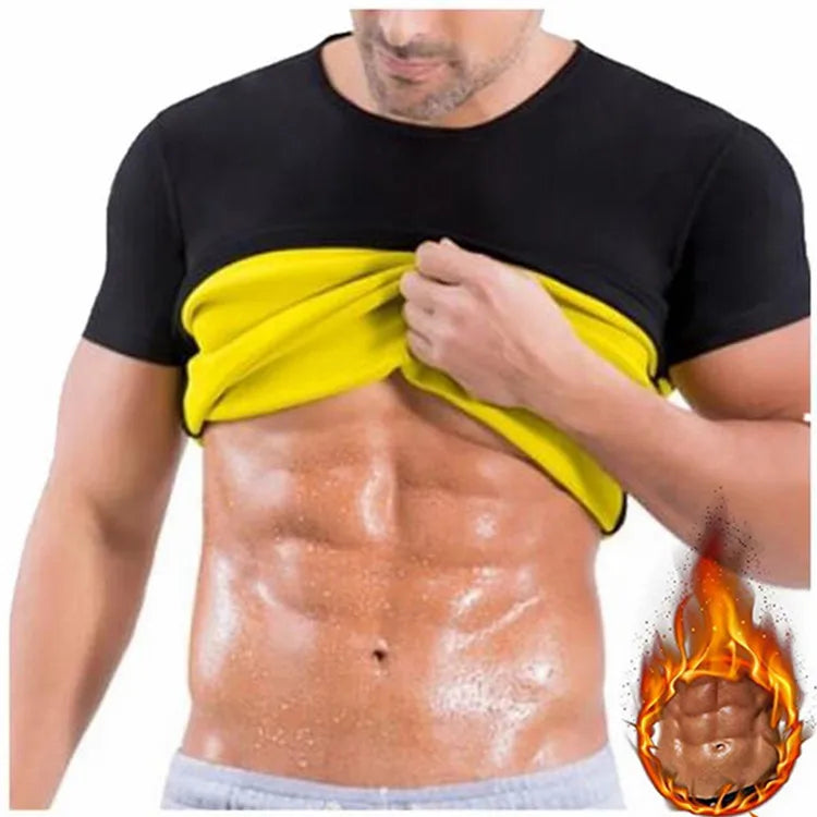 Neoprene Body Shaper T Shirt Sauna Hot Heat Sweat Training Slimming Suit for Men