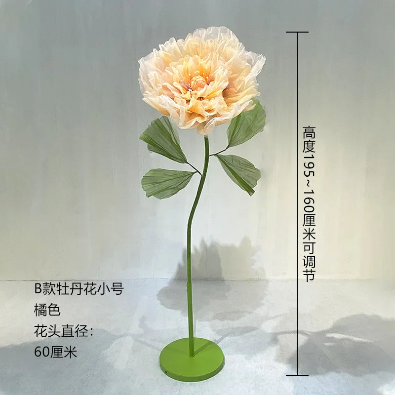 L738 Window Decor Props Artificial Flower Fake Large Wedding 3d Handmade Artificial Giant Flowers