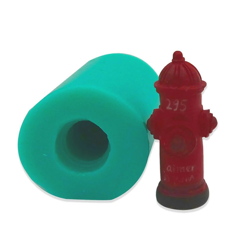 B-3524 Fire Hydrant Silicone Candle Mold Sugar Cake Decoration Creativity Small Cement Gypsum Resin Handicraft Mold