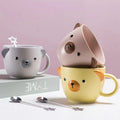 Solhui Creative Cartoon Bear Color Glazed Couple Ceramic Mug
