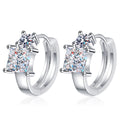 Square VVS Moissanite Diamond Sterling Silver 925 Jewellery Earrings Sterling Silver Huggie Earrings