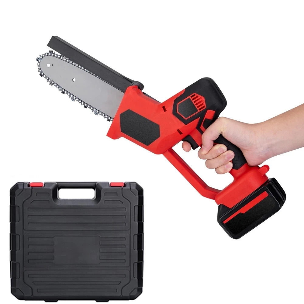 Rechargeable New Model 8-Inch Cordless Electric Portable Chainsaw for Garden Household Woodworking Garden Logging