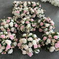 GJ-FC901 Wholesale Large 80cm White Cream Artificial Flower Ball Table Centerpieces Flower Centerpiece for Wedding Decoration