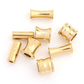 Fashion 18k Gold Stainless Steel Small Waist Bamboo Through Hole Spacer Beads for Jewelry Bracelet Necklace Accessories
