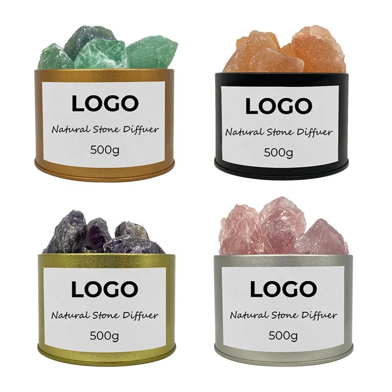 Aroma Diffuser Large Raw Essential Oil Diffuser Custom Logo Crystal Healing Stone Bulk Essential Oil Crystal Stone