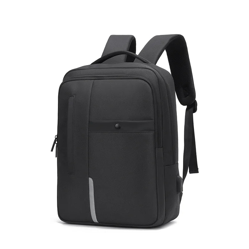 Large Capacity Business Travel Backpack With USB Charging Port Water Resistant Polyester Laptop Backpack