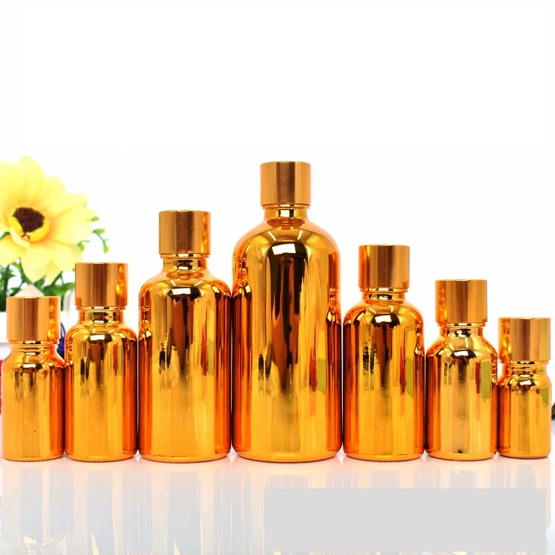 High Grade Custom Logo Amber Brown Glass Pipette Dropper Bottle for Essential Oils Wholesale Cosmetic Serum Skin Screw Cap