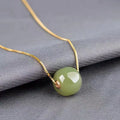 Single Jade Beads Chain Women Necklaces for Protection Bring Luck and Prosperity Designed Hetian Jade Girl and Mother Necklace