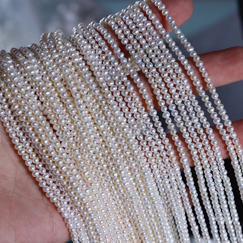 New Design 2-2.5mm Mini AAA Perfect Round Strand Natural Freshwater Pearl