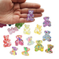 Wholesale Price New Mold Cabochon Jelly Colored Flatback Resin Bear Charm for Keychain