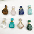 Wholesale Natural Hand  Caved  Crystal  Polished  Mini Perfume  Bottle Pendant  Heading  Crystal  for  Gift and  Decoration