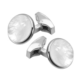 Wholesale Mother Pearl Shell Stone Elegant Cufflinks Custom Mens Suit Shirt Fashion Accessory Wedding Tuxedo Trendy Jewelry Gift