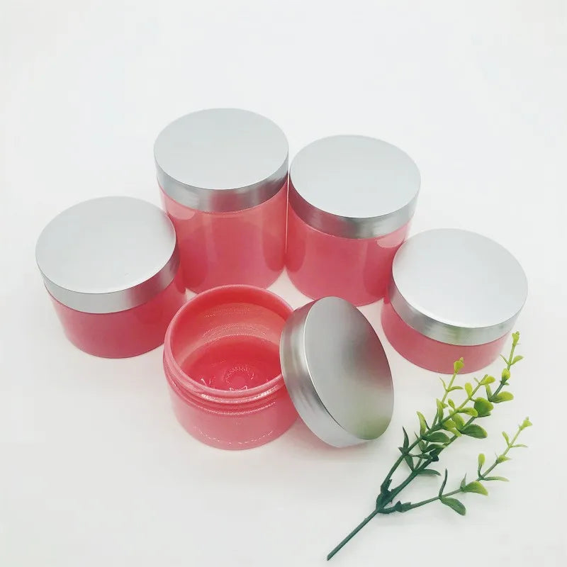 Luxury 4/8oz PET Plastic Cosmetic Face Cream Jars With Lids Body Butter Cream Containers Clear Plastic Jars for Food Packaging
