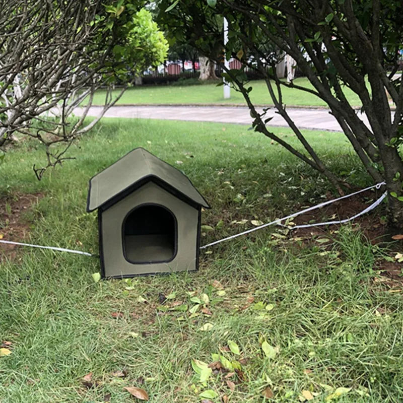 Medium 38*35*38cm Solid Pattern Waterproof Outdoor Pet Kennel Crate Cheap Cat House with Dog Bed for Kitten Shelter