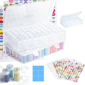 R-SN12 60 Girds Diamond Art Storage Box 60 Bottles Bead Container Organizer Kits Diamond Painting Storage Box