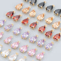 M610 10pcs/lot Jewelry Findings Components18k Gold Platedcopperzircon Pendantpass REACHnickel Freewater Dropdiy Earring
