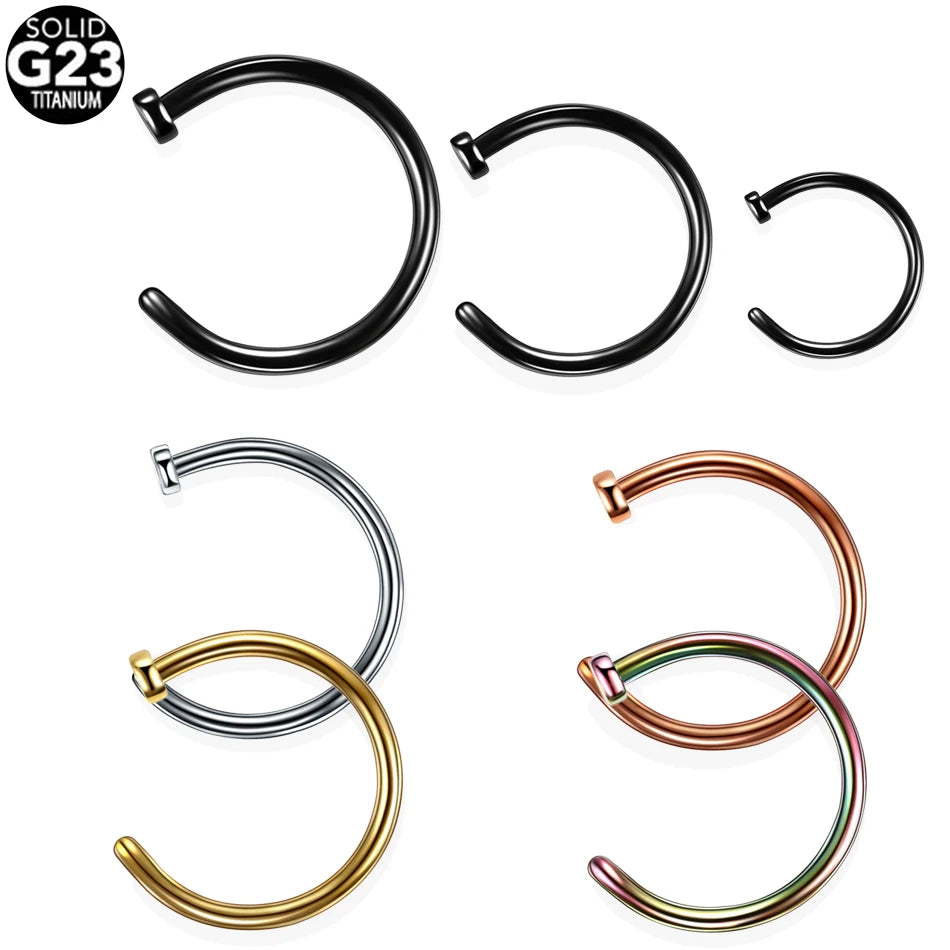 Titanium Nariz Nose Rings Ear Hoop Piercing Nose Hoop Stud Piercings Lip Rings Body Jewelry