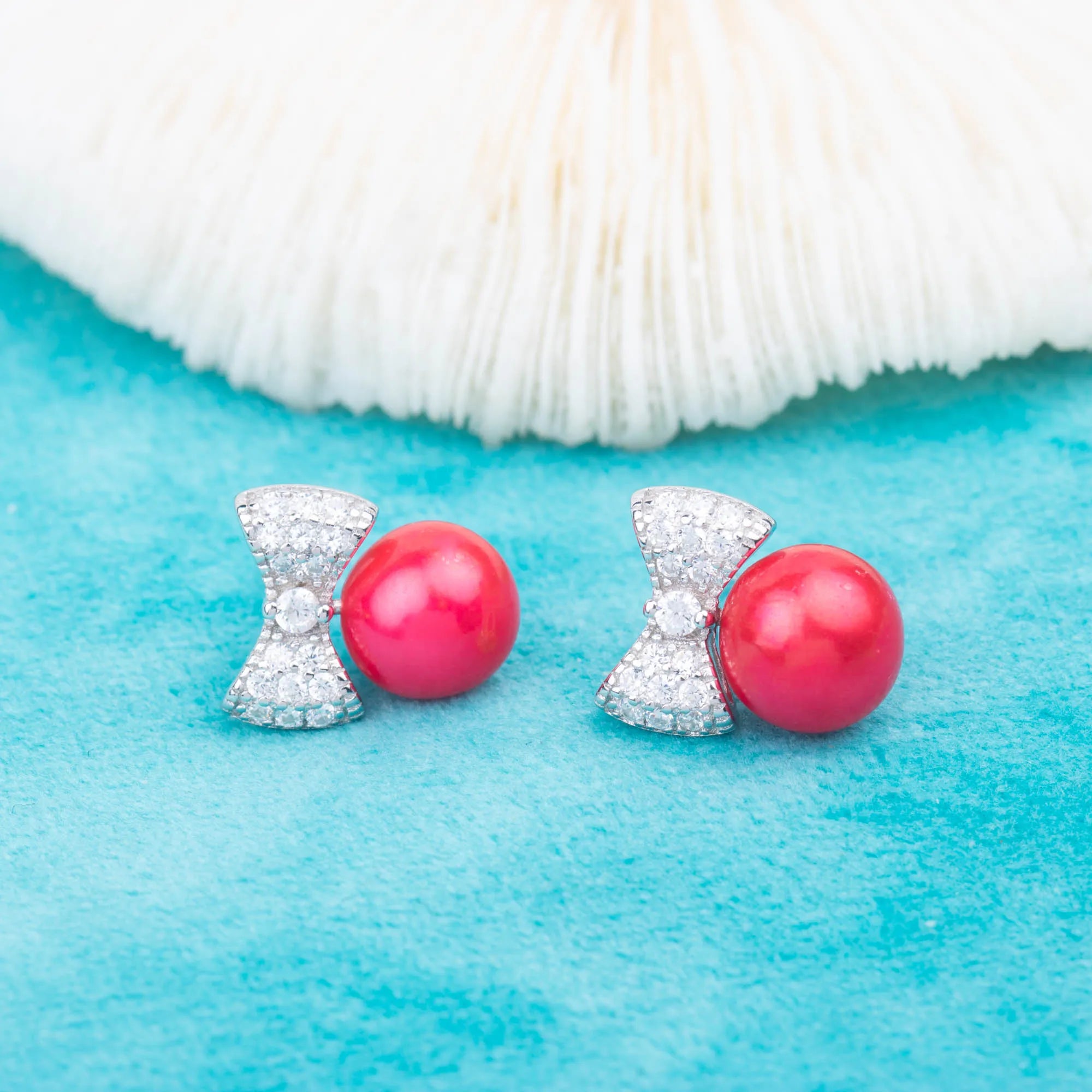 E030746 S925 Pearl Earring 925 Sterling Silver DIY 7-8mm Natural Freshwater Pearl Stud Earring for Women
