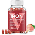 Vegan Iron Gummies Supplement With Vitamin Complex Folate Zinc for Adults & Kids Blood Builder & Energy Support