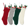 2025 New Large Size Knitted Xmas Stocking for Fireplace Holiday Party Decorations Christmas Stocking