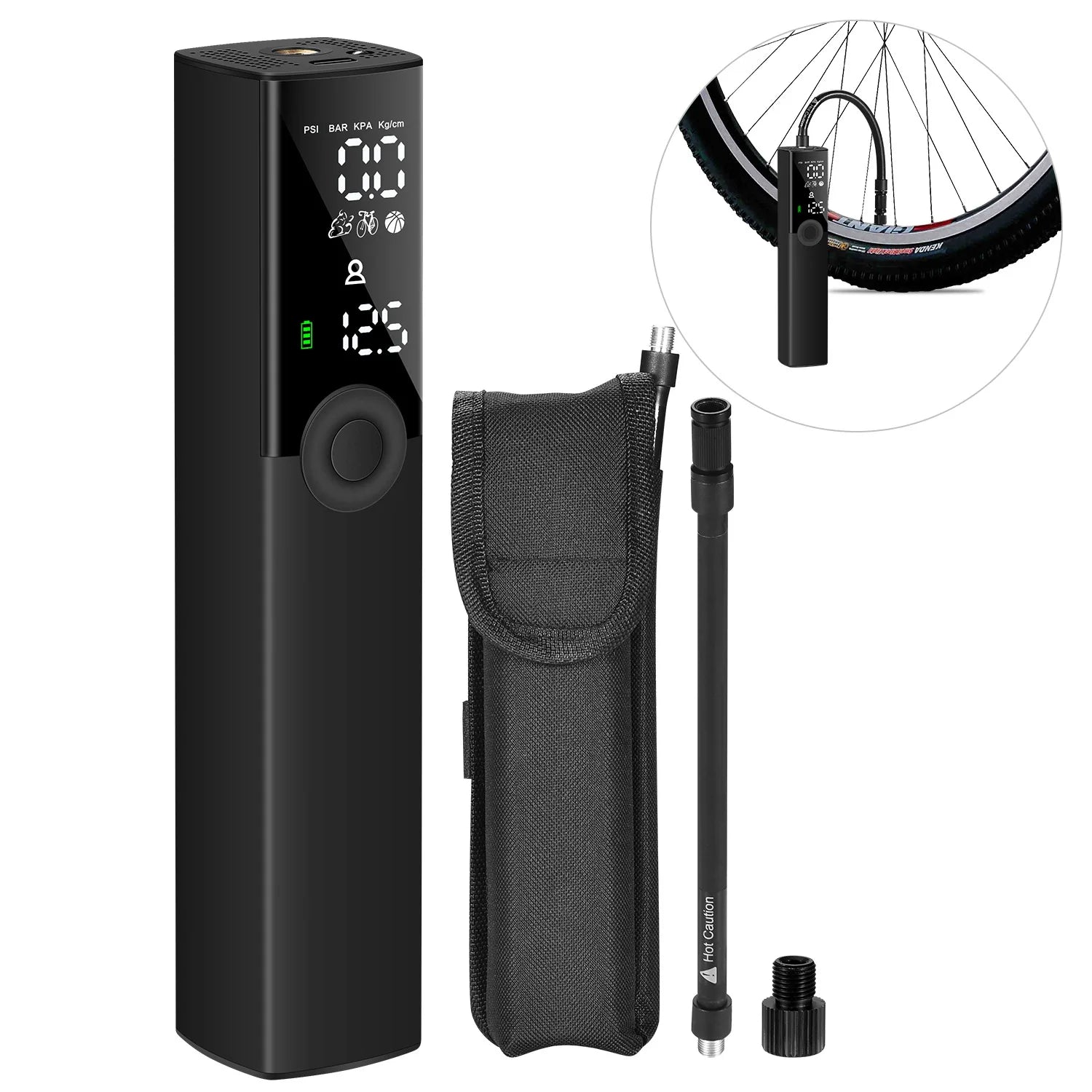 Factory Direct New Portable Wireless Air Pump Handheld Digital Display for Basketball Tire Bicycle Electric Car for Multiple Use