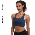 Ladies Removable Pad Design Gym Contrast Color Sling Round Neck Sports Bra Crop Top Beautiful Back Fitness Yoga Bra for Women