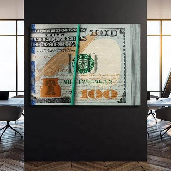 HD Abstract Money Poster Nordic Oil Painting Canvas Money Printed Picture Motivation Poster Three Dimensional Cash Home Decor
