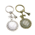 25mm Alloy Pendant Tray Cabochon Bezel Base Setting for DIY Jewelry Making Keychain