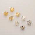 18K Gold Plated Brass Loose Bead for Jewelry Making Large Patterned Spacer Beads Baroque Style Personalized Loose Beads