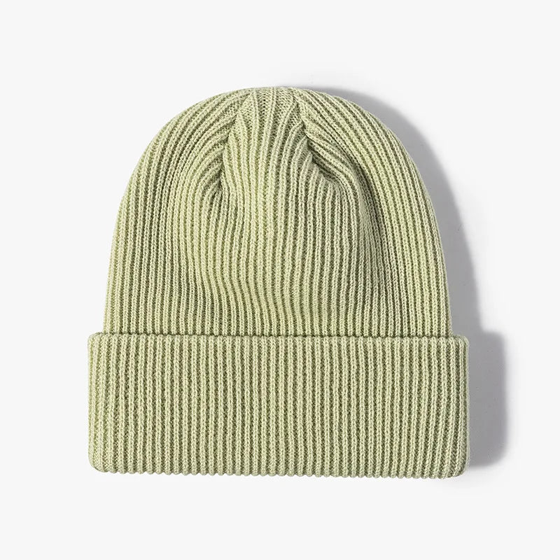 New Style Winter Soft Wholesale Custom Pure Color Beanie Knit Hats Suppliers for Men and Women