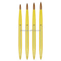 Professional Nail Brush Crimped Ferrule Oval Shape Luxury Metal Handle for Acrylic Application Beauty Tools