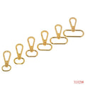 Swivel Snap Hook Metal Spring Rings Keychain Snap Hooks Lobster Clasp Hand Bag Clasps Buckle Keychain Clasp Hook  Gold