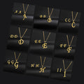 Acier Inoxydable Accessoires Bijoux 26 Letter Pendant Necklace Gold Plated Earrings Wholesale Stainless Steel Jewelry Set