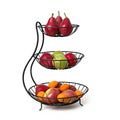 Wholesale Kitchen 3 Tiers Storage Holder & Rack Wall Mounted Iron Metal Wire Fruit Potato Storage Basket