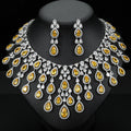 African Wedding Necklace Earring Sets Wholesale Jewellery New Women's Fashion Luxury Wedding Jewelry Set