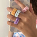 Wholesale Chunky Resin Acrylic Rings Colorful Statement Trendy Funky Open Stackable Finger Knuckle Rings for Women and Girls